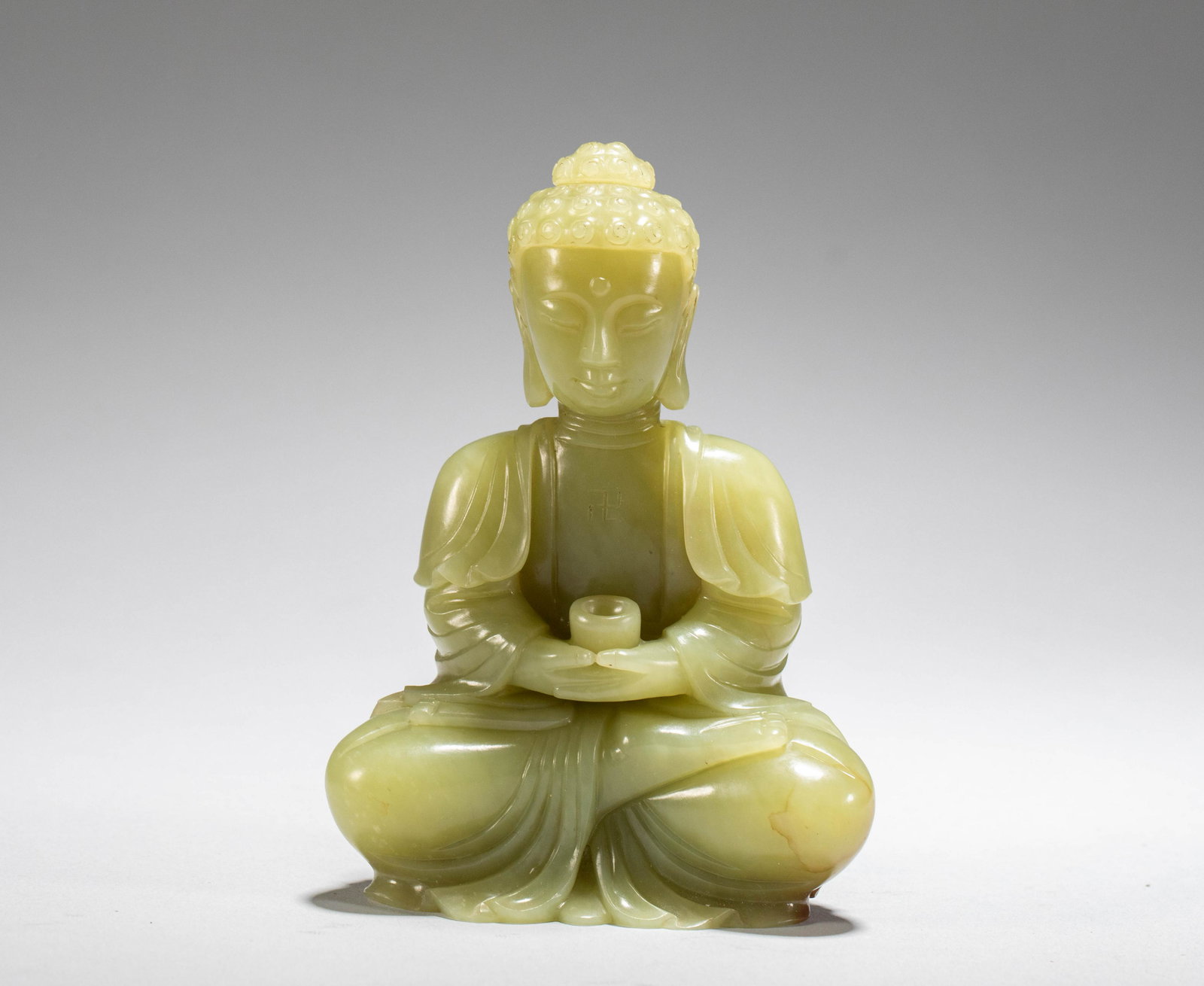 Topaz Buddha statue of Qing Dynasty (1 of 9)