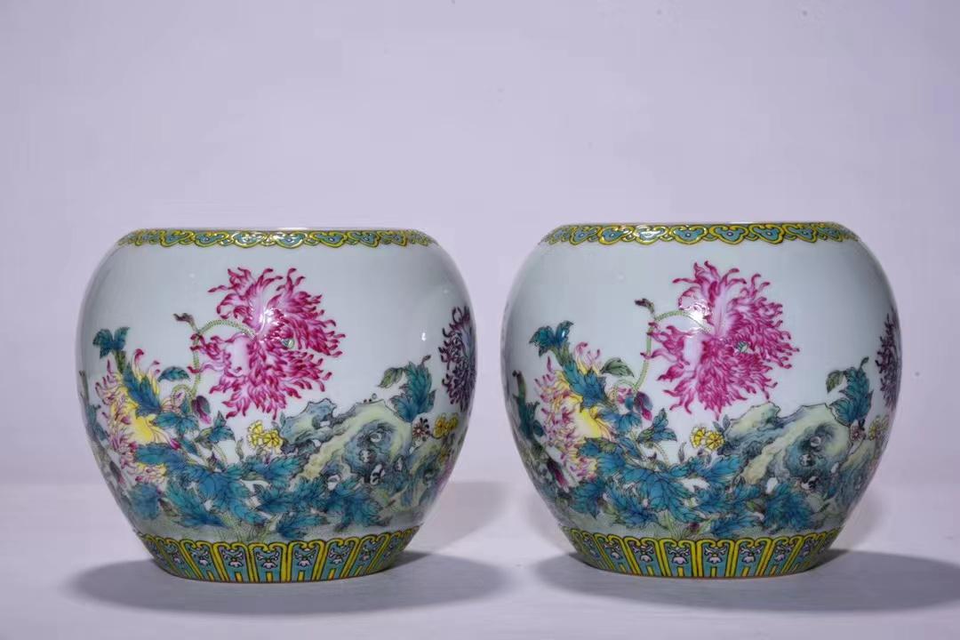 Qing Dynasty pastel flower pen wash (1 of 9)