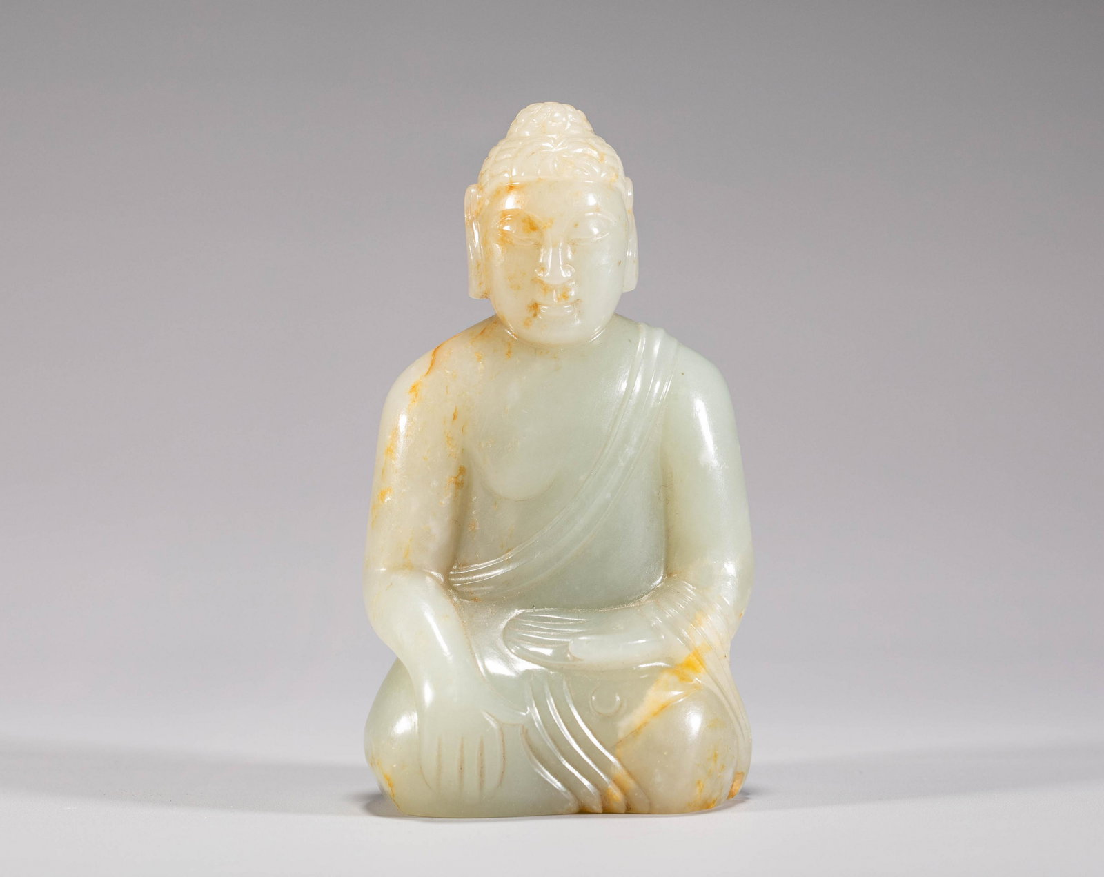 White jade Buddha statue of Qing Dynasty (1 of 6)