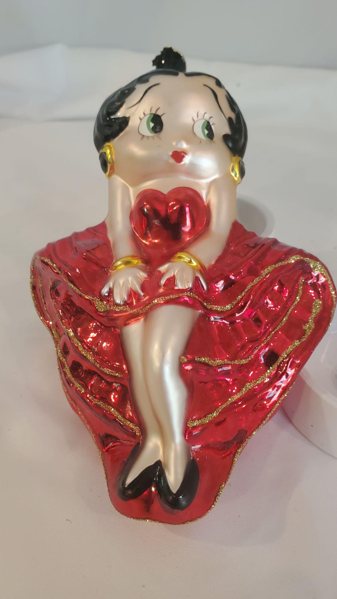 Vintage Betty Boop Christmas Ornament by Kurt Adler: Vintage Betty Boop Christmas Ornament by Kurt Adler. This is a Kurt Adler piece and in outstanding condition especially for its size.