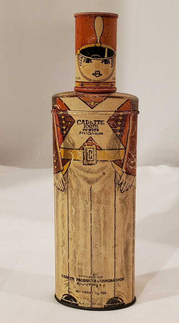 Beautiful Antique Cadette Tooth Powder: Beautiful Antique Cadette Tooth Powder. If you know this genre you know this is the rock star. These are rare to come across in such great condition. All around top solid collectors piece
