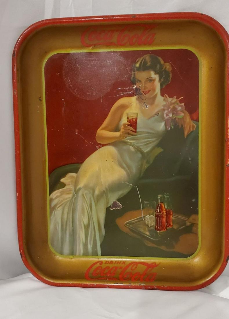1936 Advertising Coca-Cola Tray: 1936 Advertising Coca-Cola Tray This tray has some very nice colors and is in great condition for being so old.