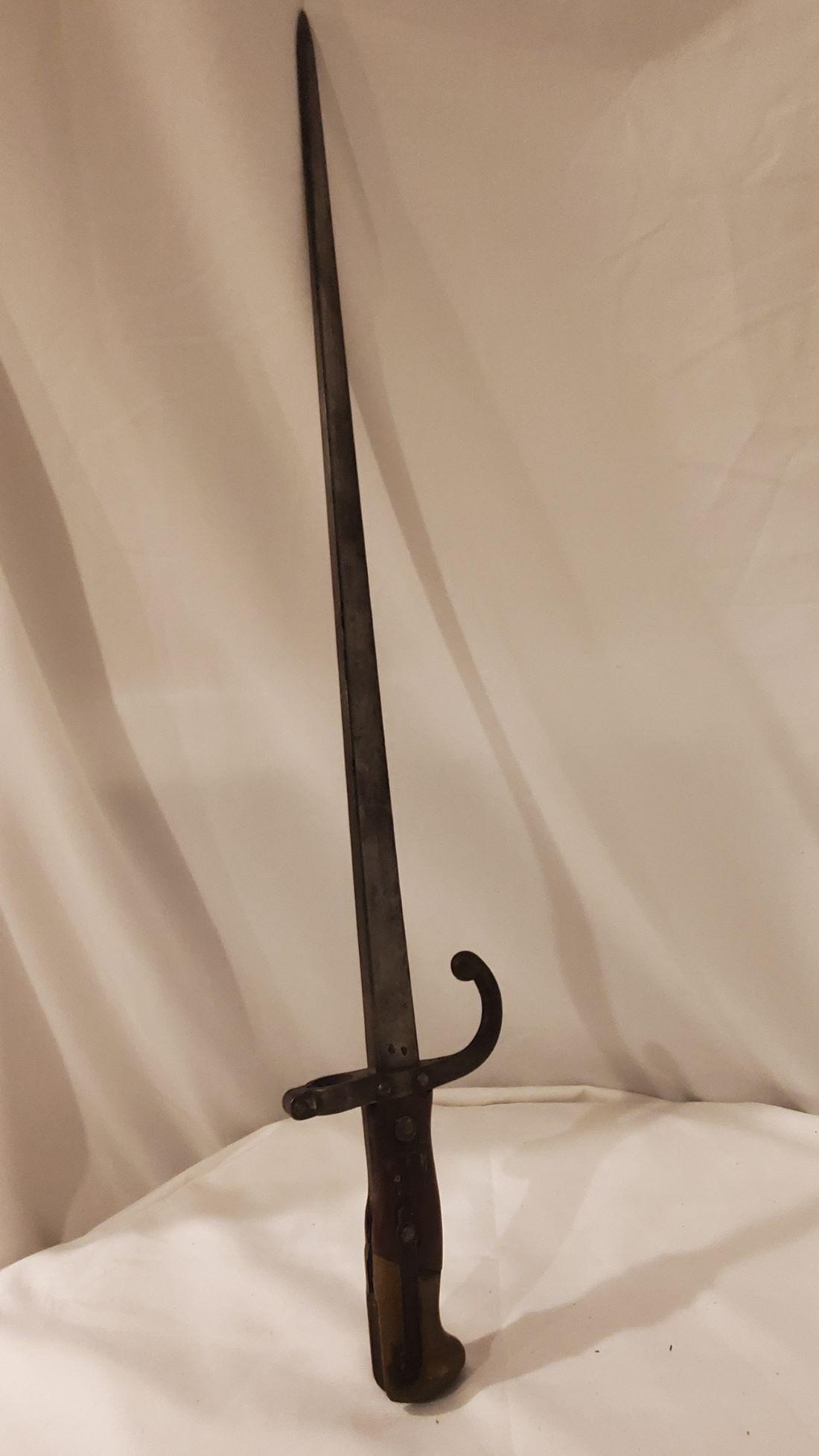 1860's French Bayonet: Interesting piece the closest we could date it was circa 1869 based on handle