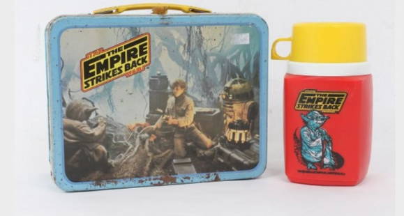 Star Wars Empire Strikes Back Lunch Box W Thermos: condition is used see photos