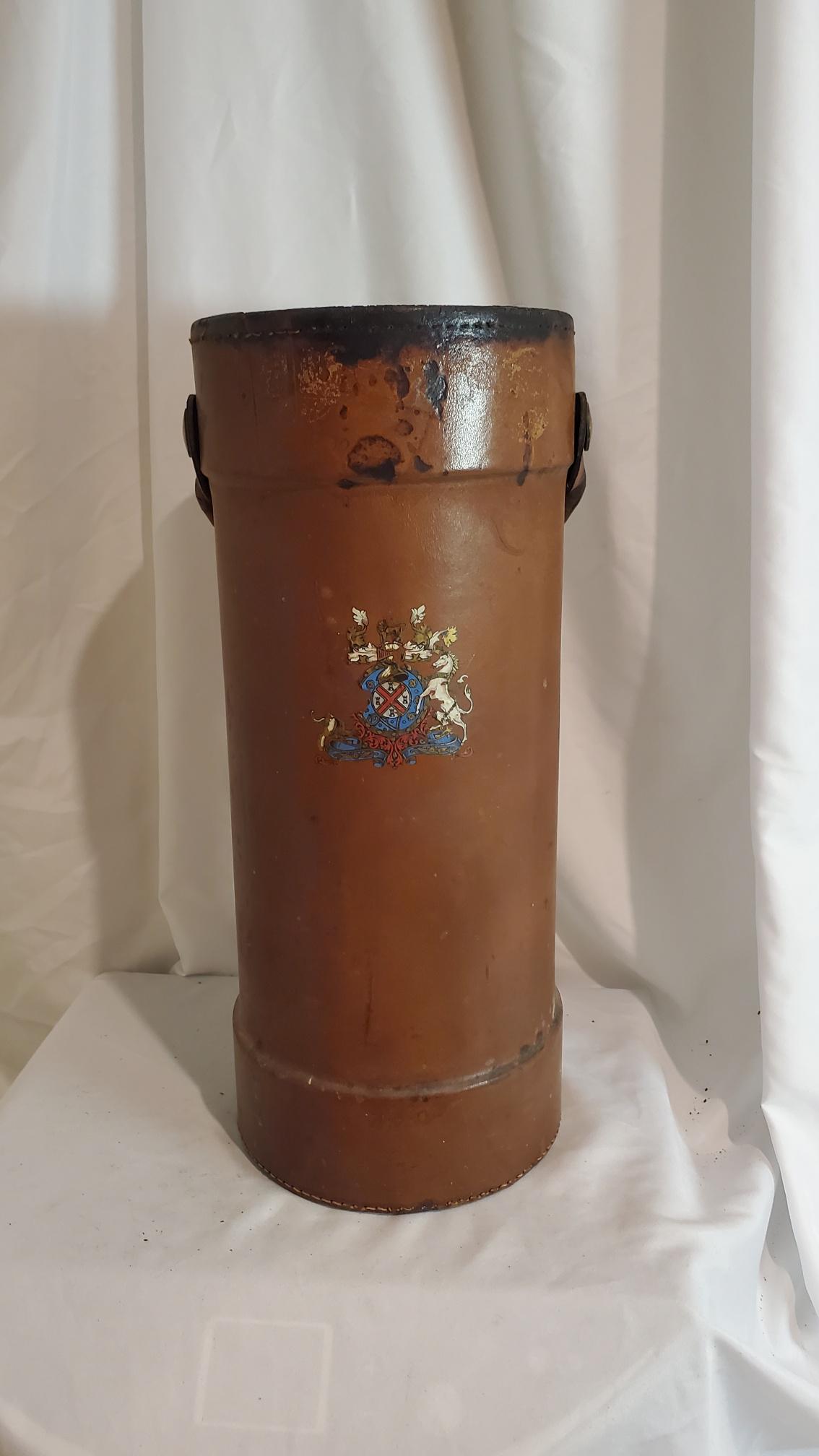 Antique English Leather Fire Bucket (1 of 6)