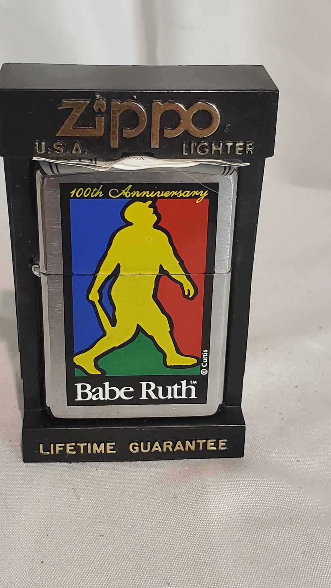 Zippo !00 Yr Anniversary Babe Ruth NIP: Please refer to all photos to see condition, we will answer to the best of our ability any questions you may have.