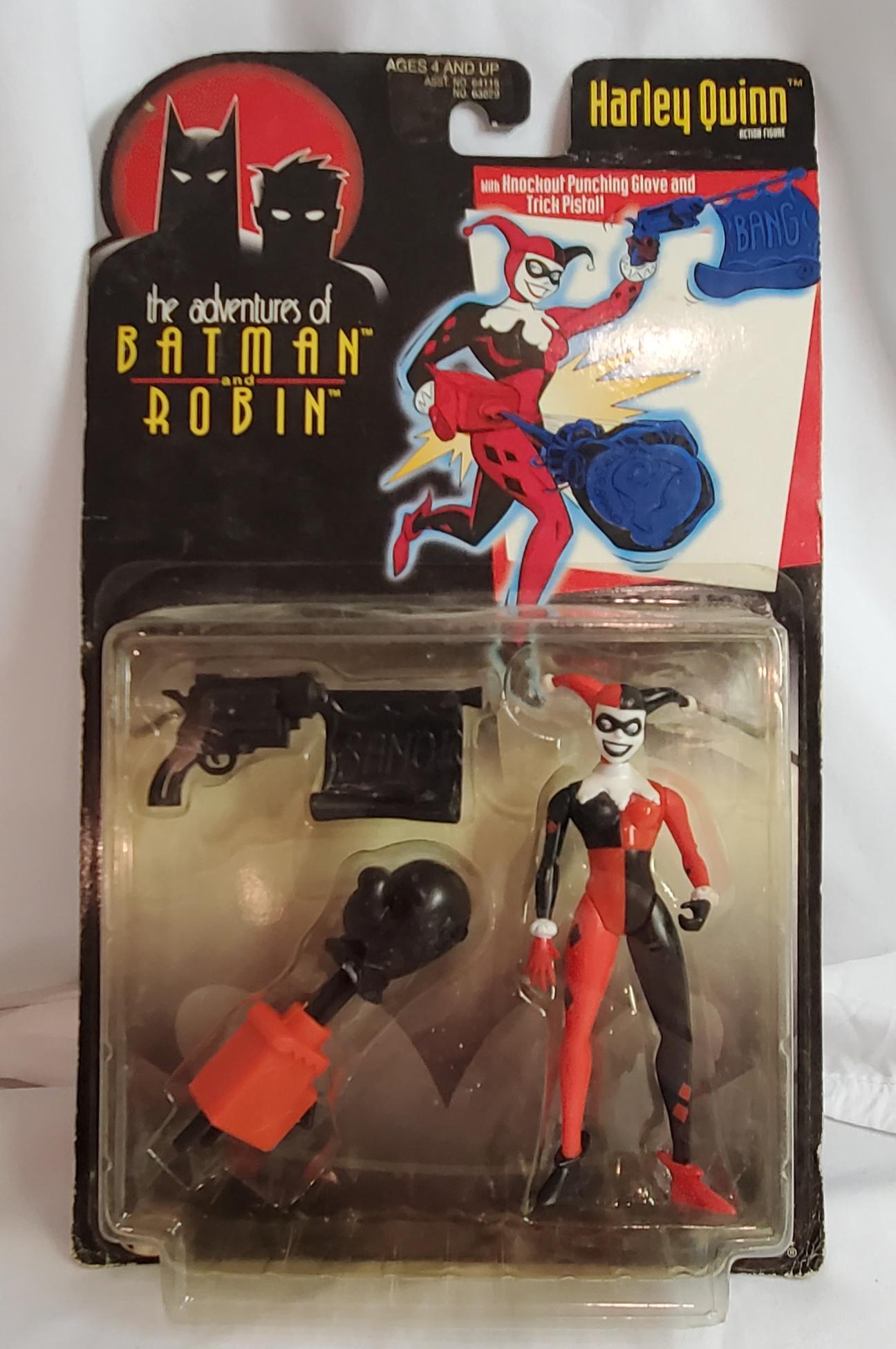 NIP Kenner Batman & Robin Adventures Harley Quinn: NIP Kenner Adventures of Batman & Robin Harley Quinn figure. In great condition. Please ask questions and as always refer to photo for condition.
