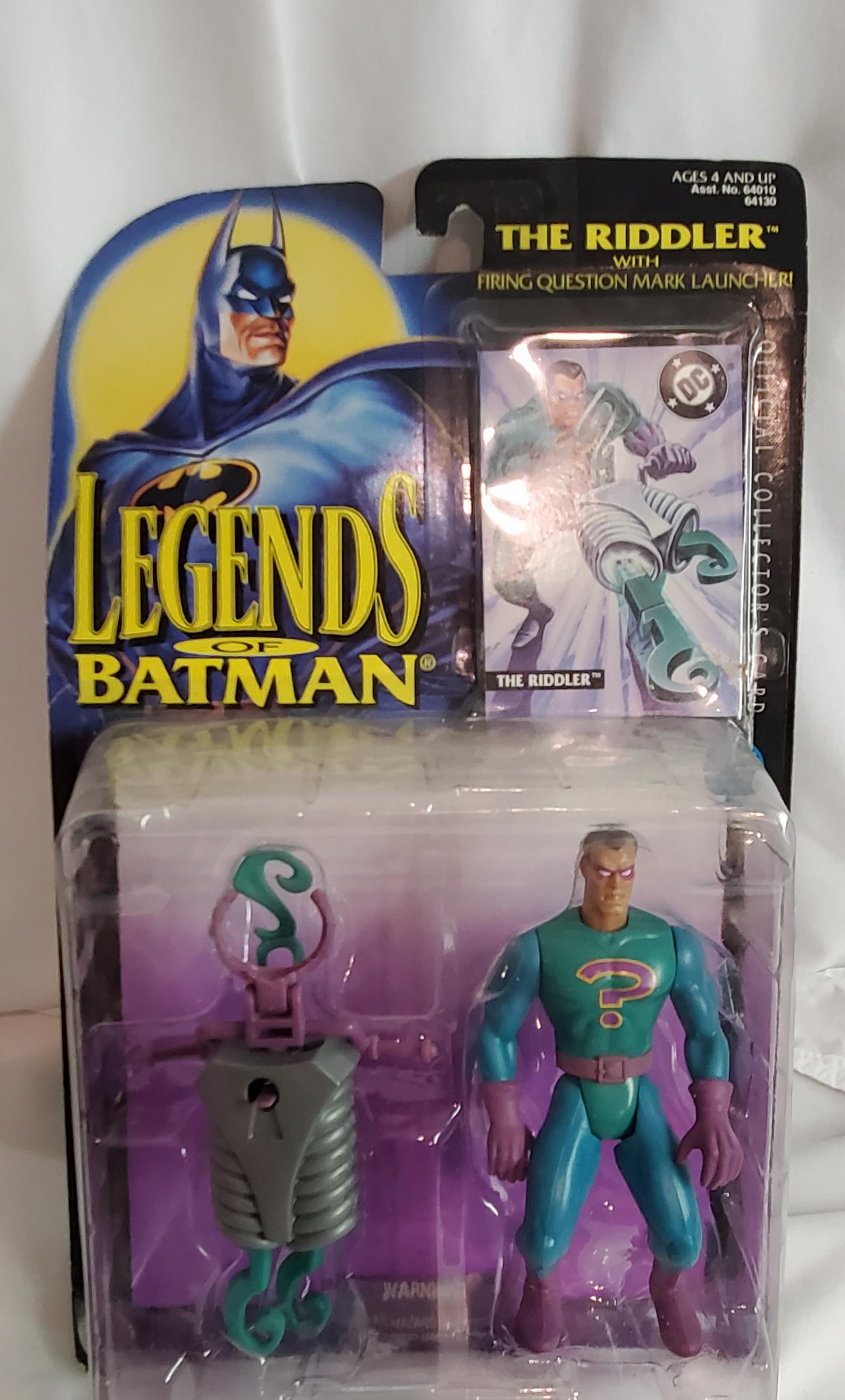 Vintage Legends of Batman The Riddler NIP: This is NIP and a great character to boot. Please ask questions and as always refer to photo for condition.