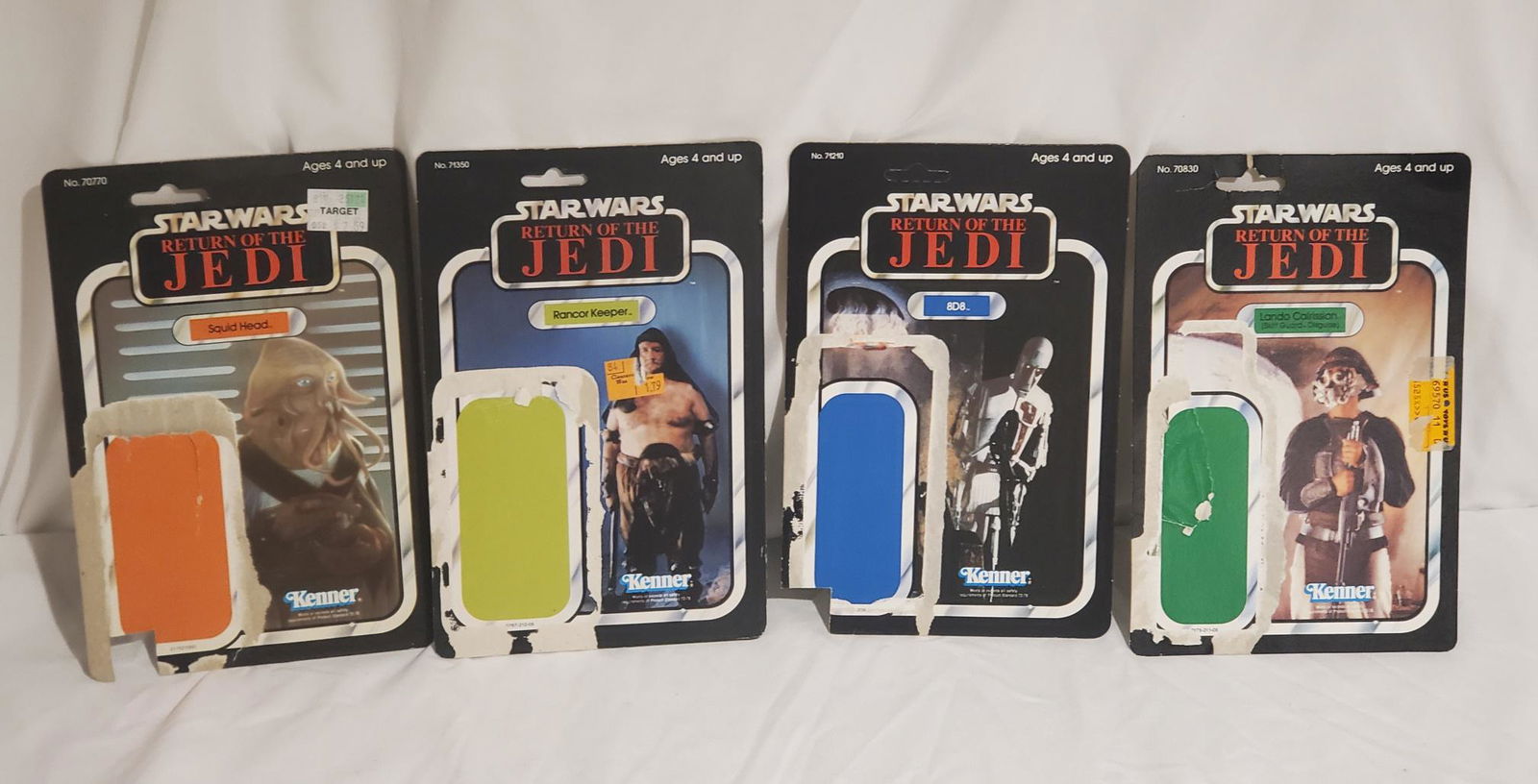 Vintage Star Wars 4 Action Figure Card Backs (1 of 2)