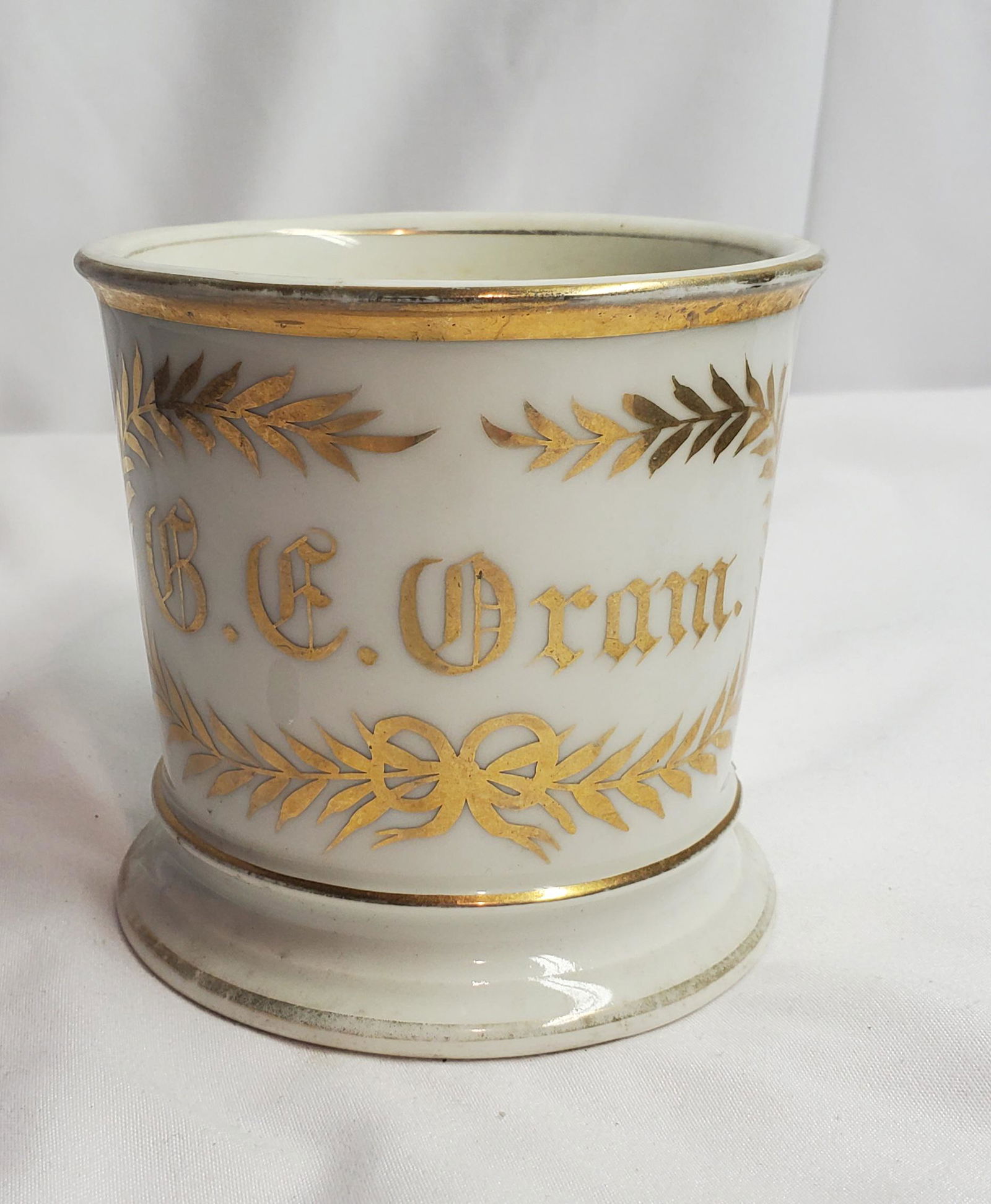 Antique T & V Limoges Shaving Mug G E Oram (1 of 4)