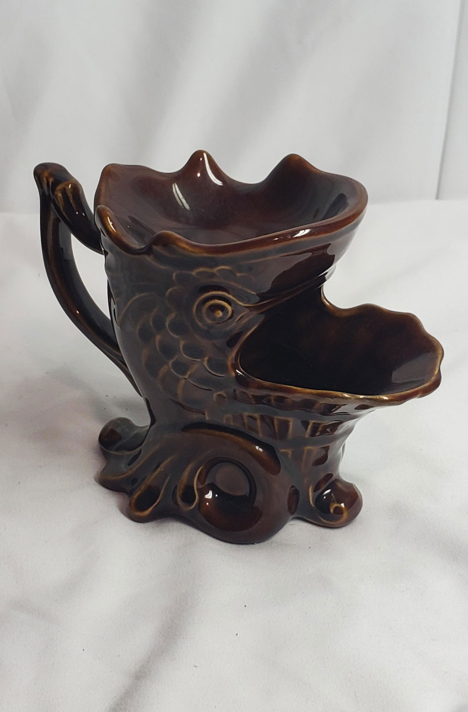 Antique Rare Designed Fish Shaving Mug Fish (1 of 8)