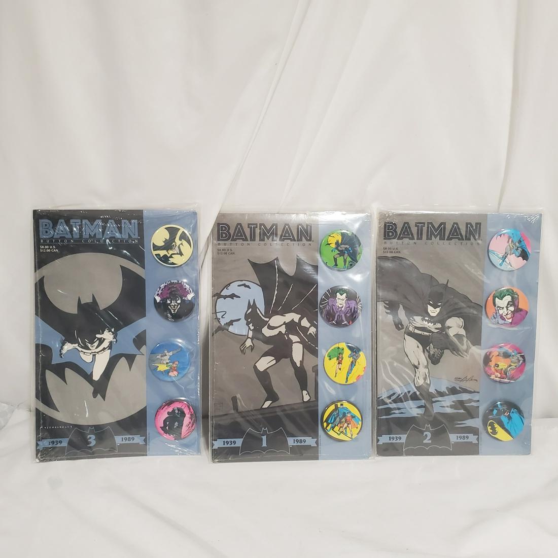 3 Pack Vintage Batman Pins Sets 1, 2, 3 NIP: Please read carefully. Description given is based on opinion unless otherwise documented. We ask that you look at pictures carefully before bidding. We are more than happy to take more pictures or ans