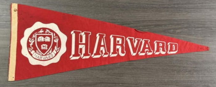 Vintage Harvard Pennant