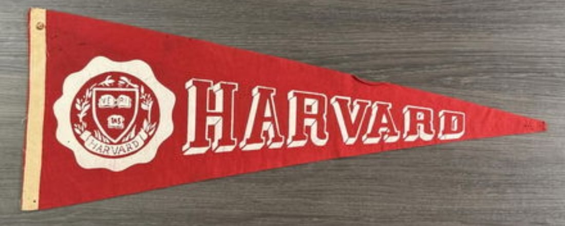 Vintage Harvard Pennant