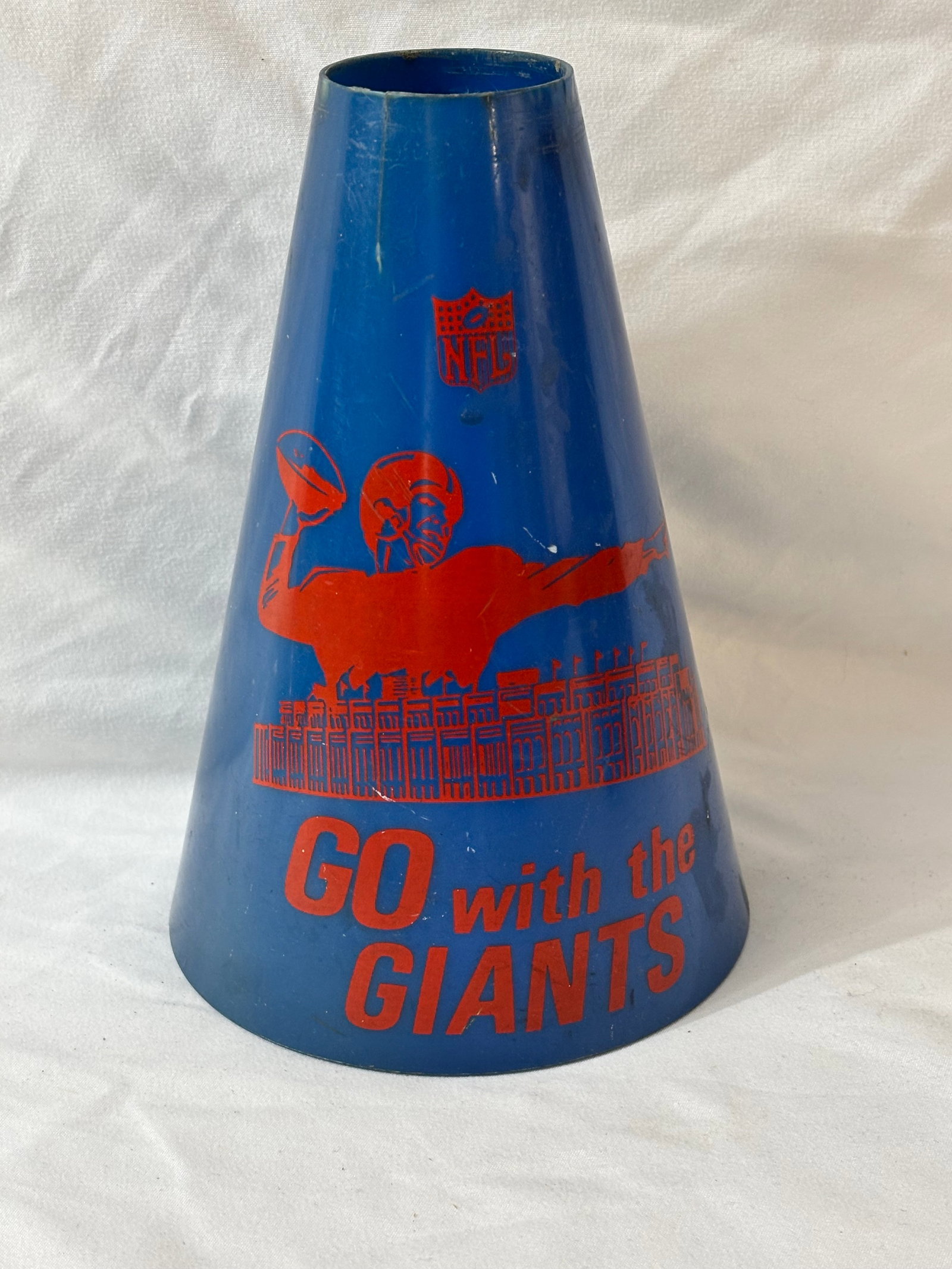 Vintage NY Giants Toy Barker Megaphone: Plastic. See photos