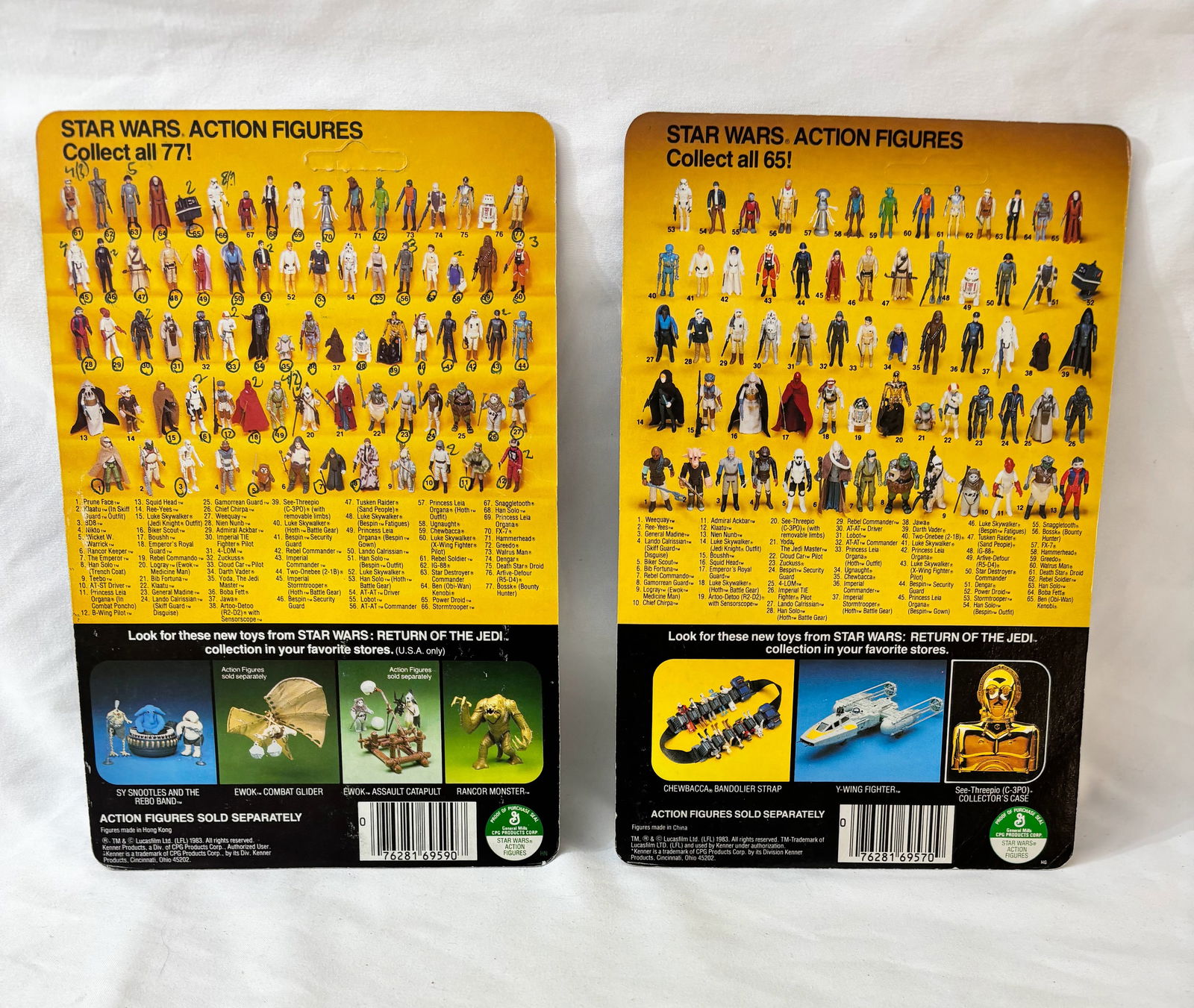 Original Kenner Star Wars Action Figure Unpunched Cards - ESB (1 of 3)