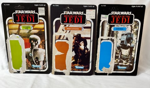 Original Kenner Star Wars Action Figure Unpunched Cards - ROTJ