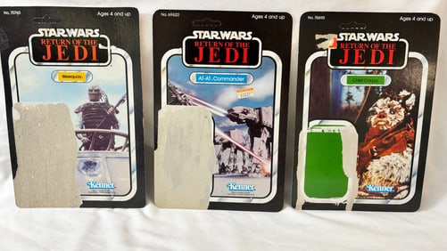 Original Kenner Star Wars Action Figure Unpunched Cards - ROTJ