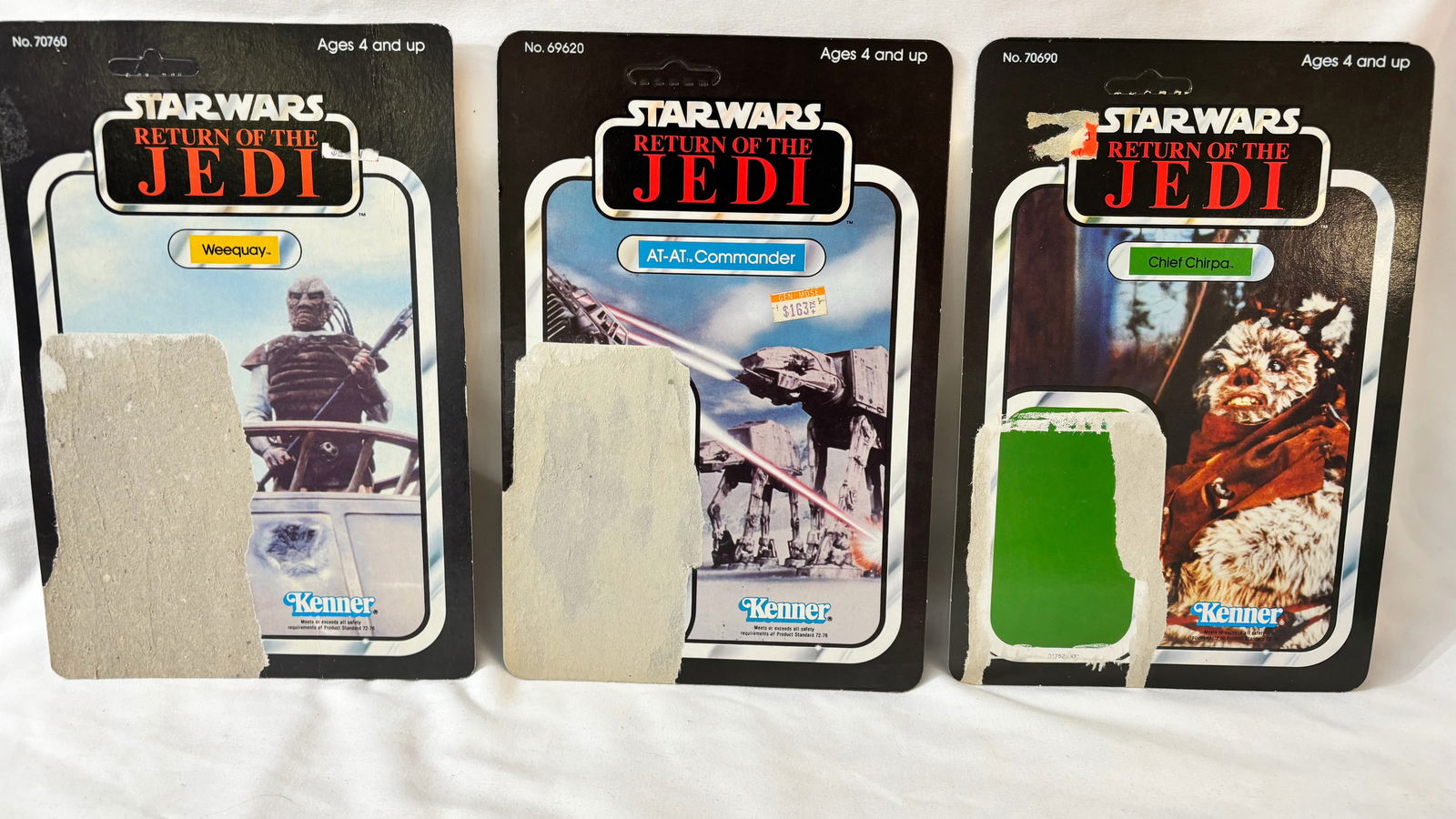 Original Kenner Star Wars Action Figure Unpunched Cards - ROTJ (1 of 2)