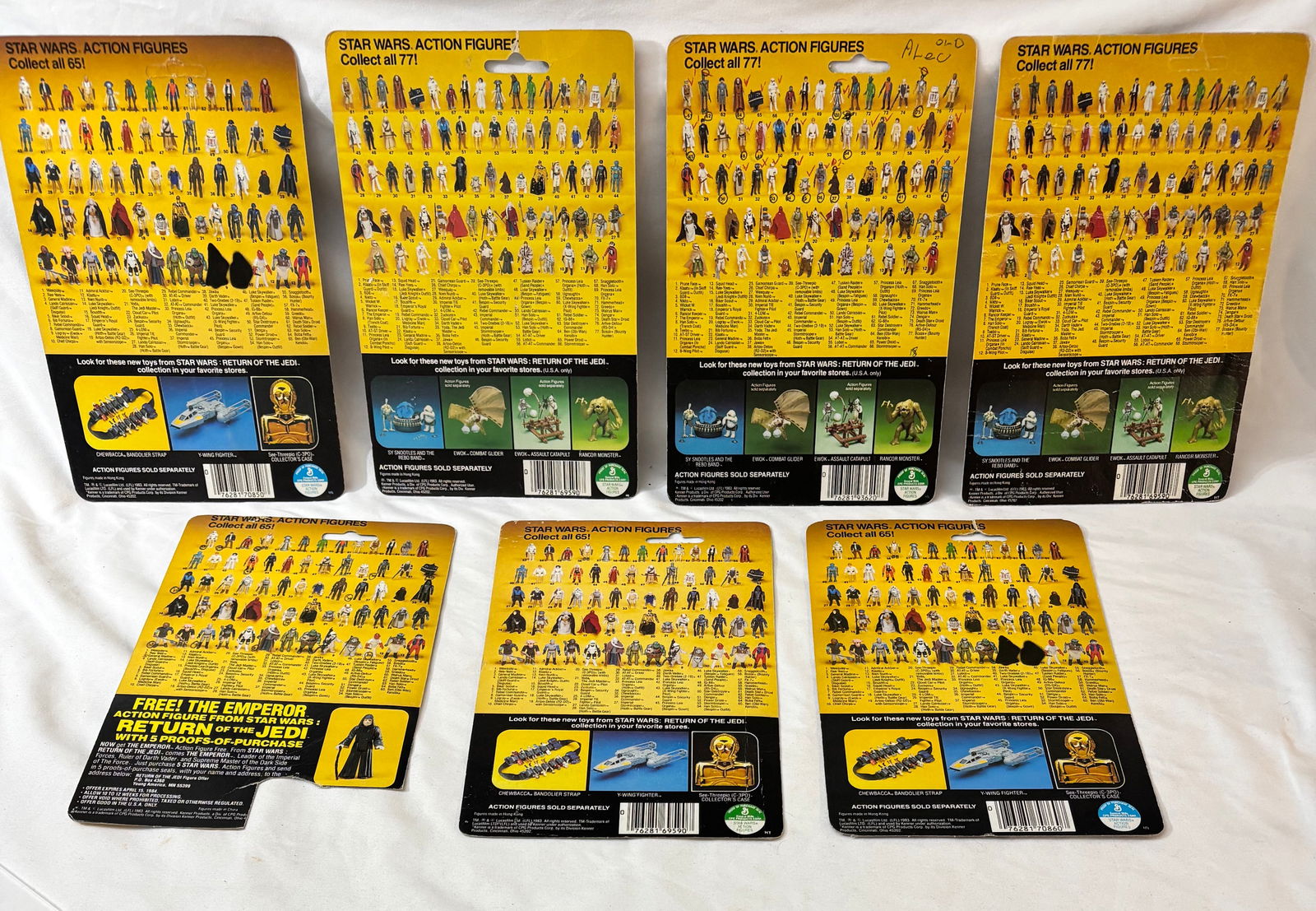 Original Kenner Star Wars Action Figure Cards - ROTJ (1 of 2)