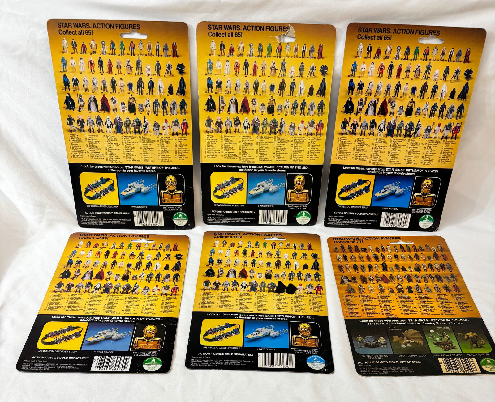 Original Kenner Star Wars Action Figure Cards - ROTJ (1 of 2)