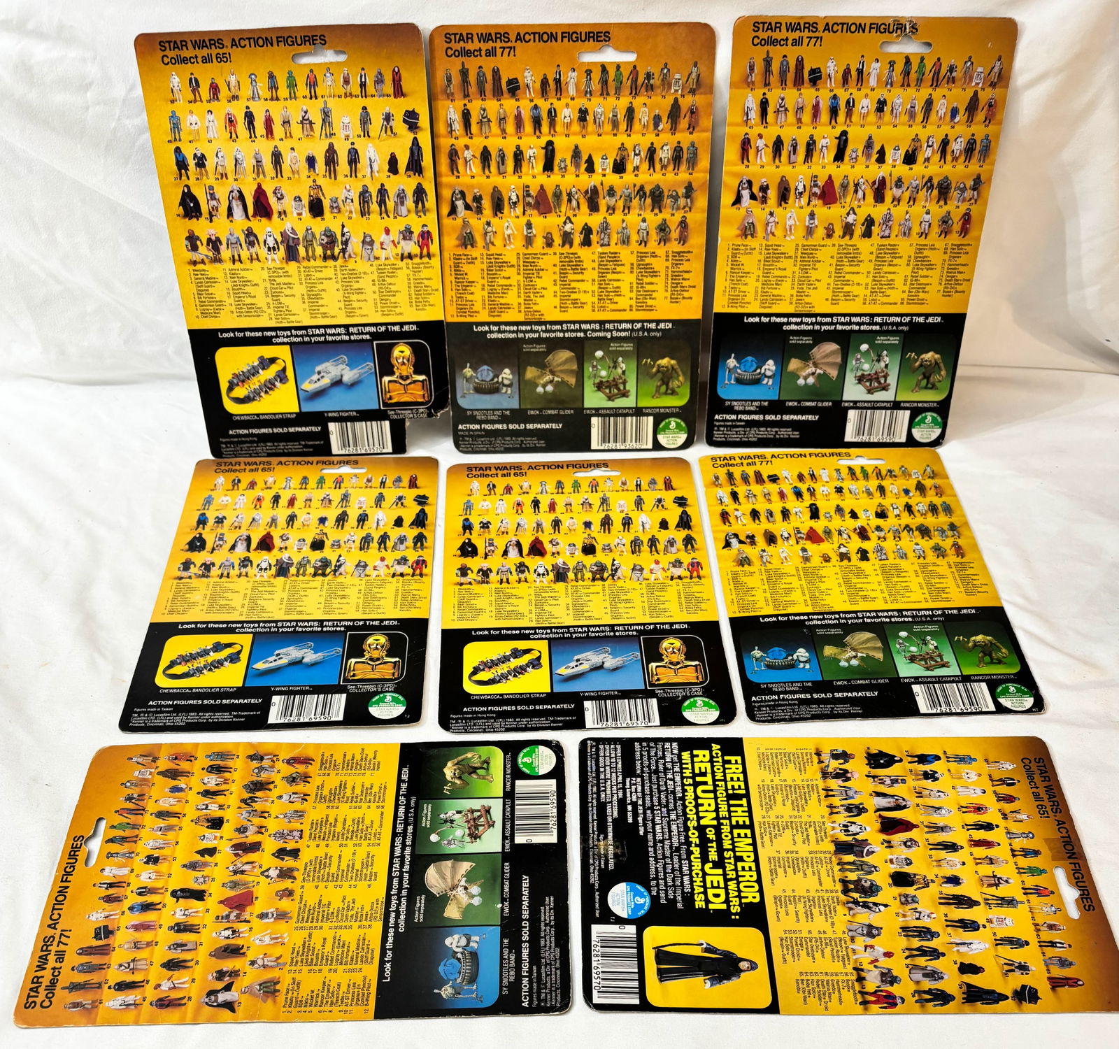 Original Kenner Star Wars Action Figure Cards - ROTJ (1 of 2)