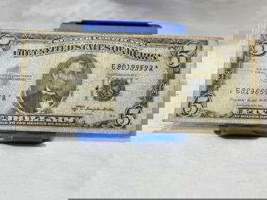 1953B Five Dollar Bill - Blue Seal