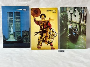 Lot of 3 Pan Am Japan Postcards
