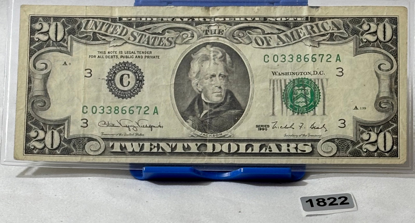 1990 Series Twenty Dollar Paper Currency: See photos