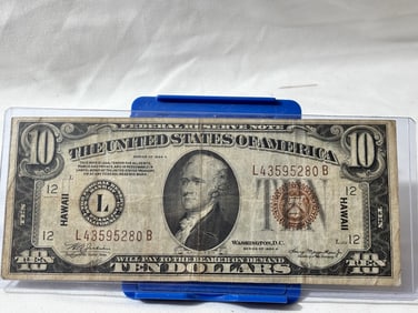 1934A Ten Dollar Note - Hawaii Note