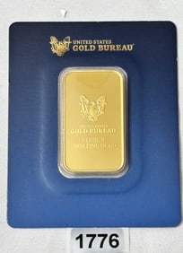 One Ounce Gold Bar Gold Bureau Packaged and Sealed