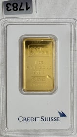 One Ounce Gold Bar SUISSE Packaged and Sealed