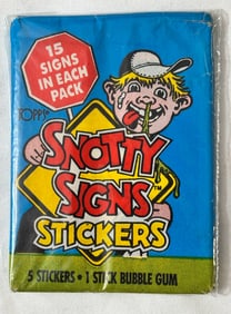 One Package of Topps Snotty Signs Stickers