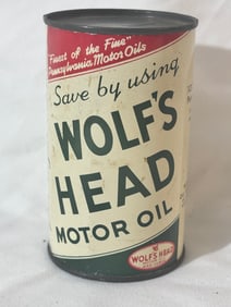 Wolf's Head Motor Oil Advertising Bank