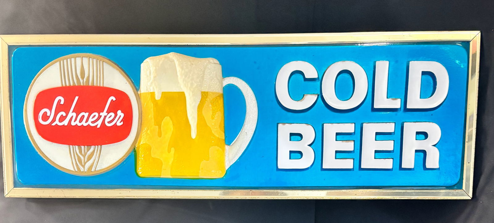Vintage Schaefer Cold Beer Sign (1 of 4)