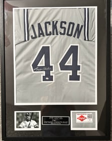 Framed Reggie Jackson #44 NY Yankees Autographed Jersey COA