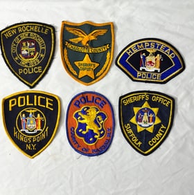 Group of Six Police Shoulder Patches Various Depts.