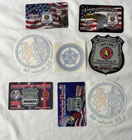 Group of Eight PBA Stickers & Cards RET Yrs.