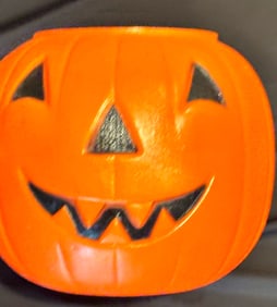 Vintage Blow Mold Halloween Classic Jack O Lantern Trick or Treat Pumpkin