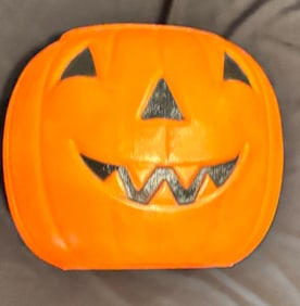 Vintage Blow Mold Halloween Classic Jack O Lantern Trick or Treat Pumpkin