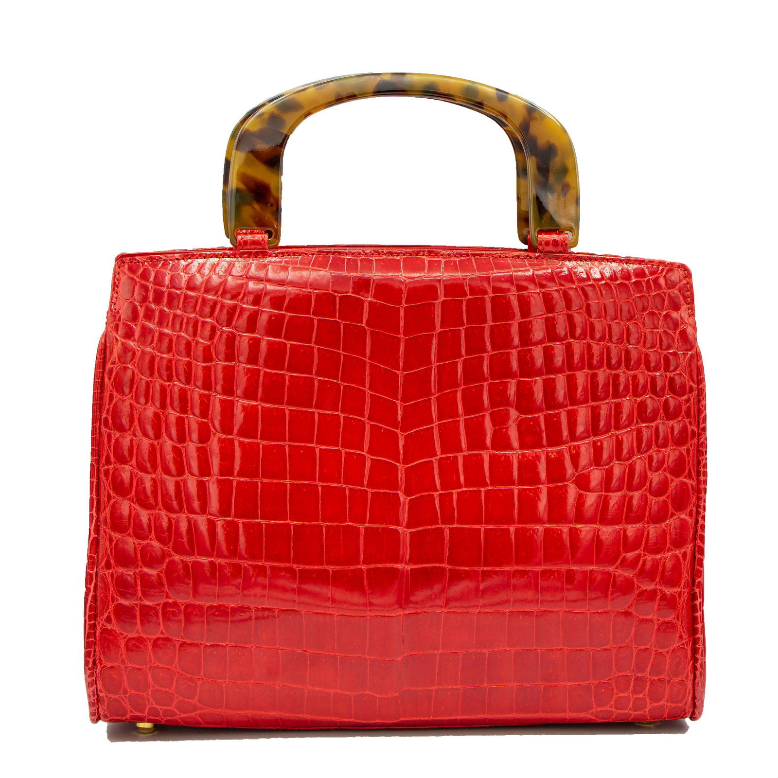 Lana Marks Red Crocodile Handbag (1 of 9)