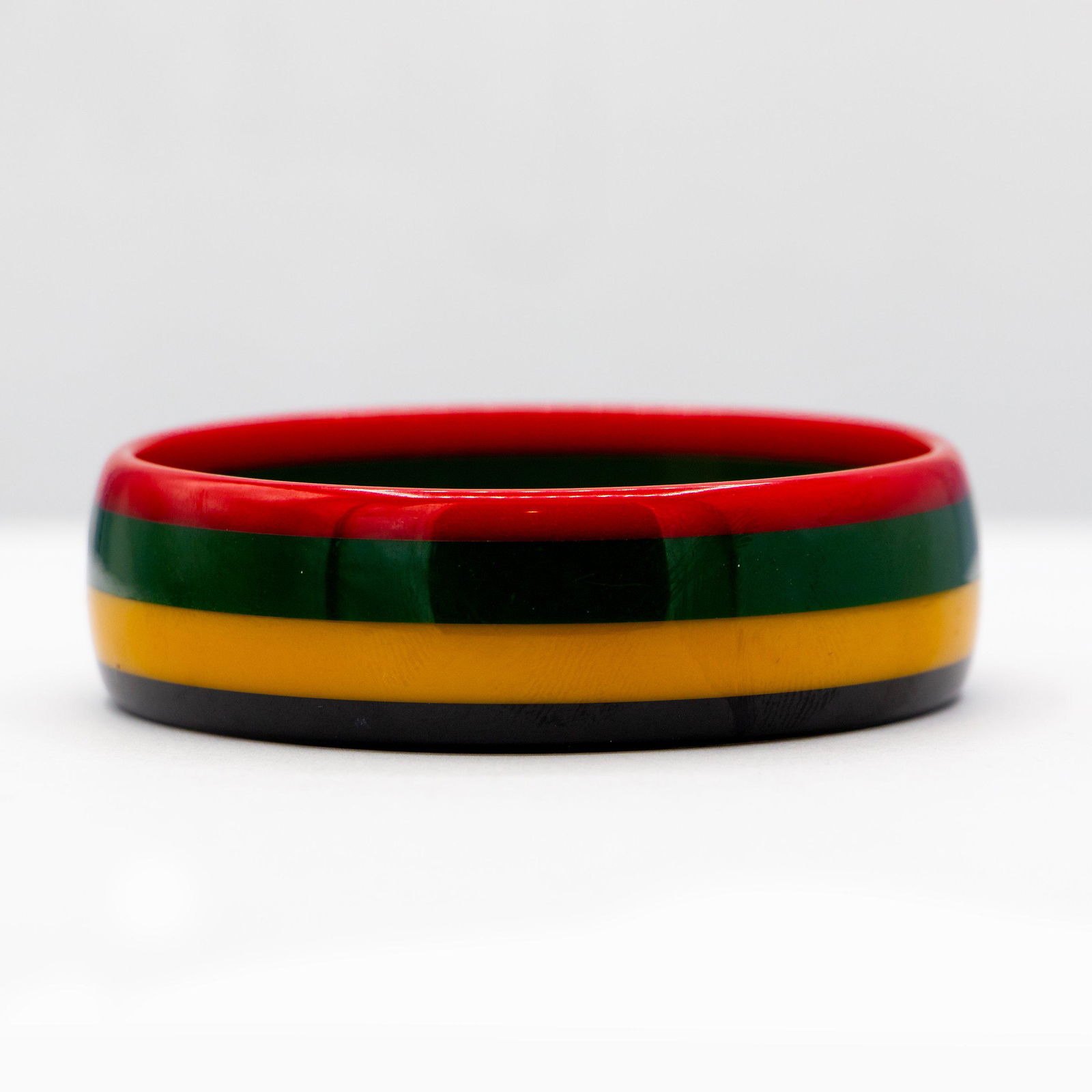 Vintage Black, Orange, Brown and Red Bakelite Bracelet (1 of 1)