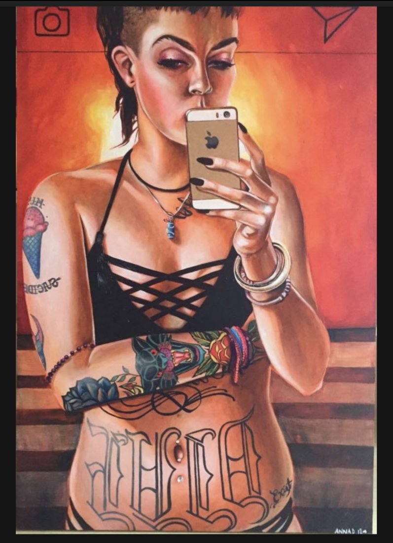 Artist Anna Duvall - Queen of the Dive: Anna Duvall is a graffiti style artist that paints in a realist manner. She is known for the glossy finish that covers her paintings on wood. Her paintings have a dive bar quality to them and she has