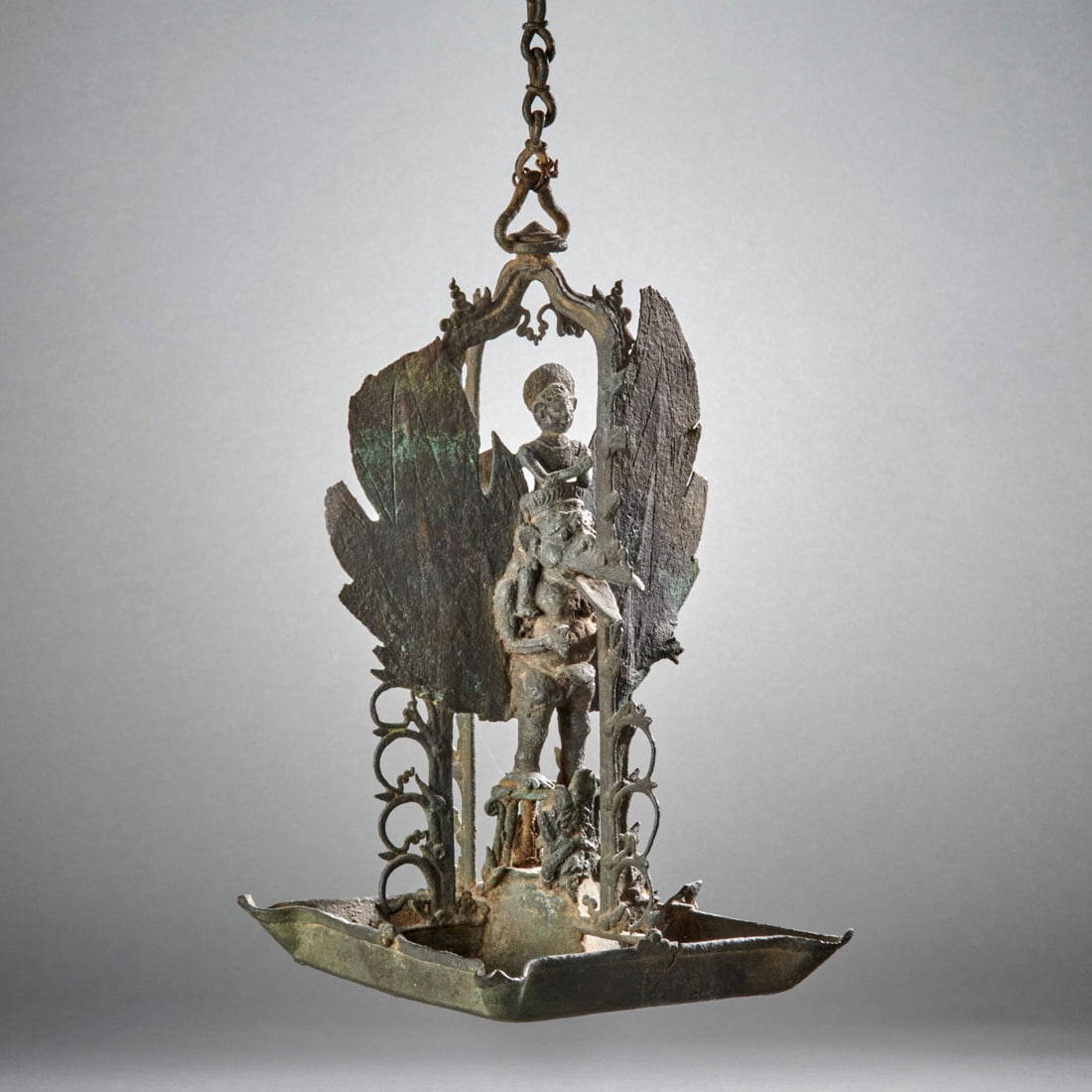 A Fine Javanese Bronze lamp