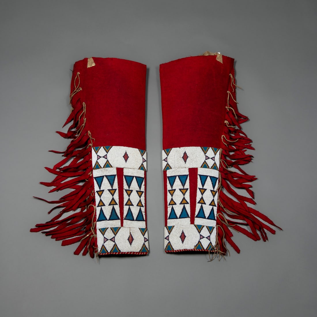Pair of Blackfoot beaded cloth leggings (1 of 3)