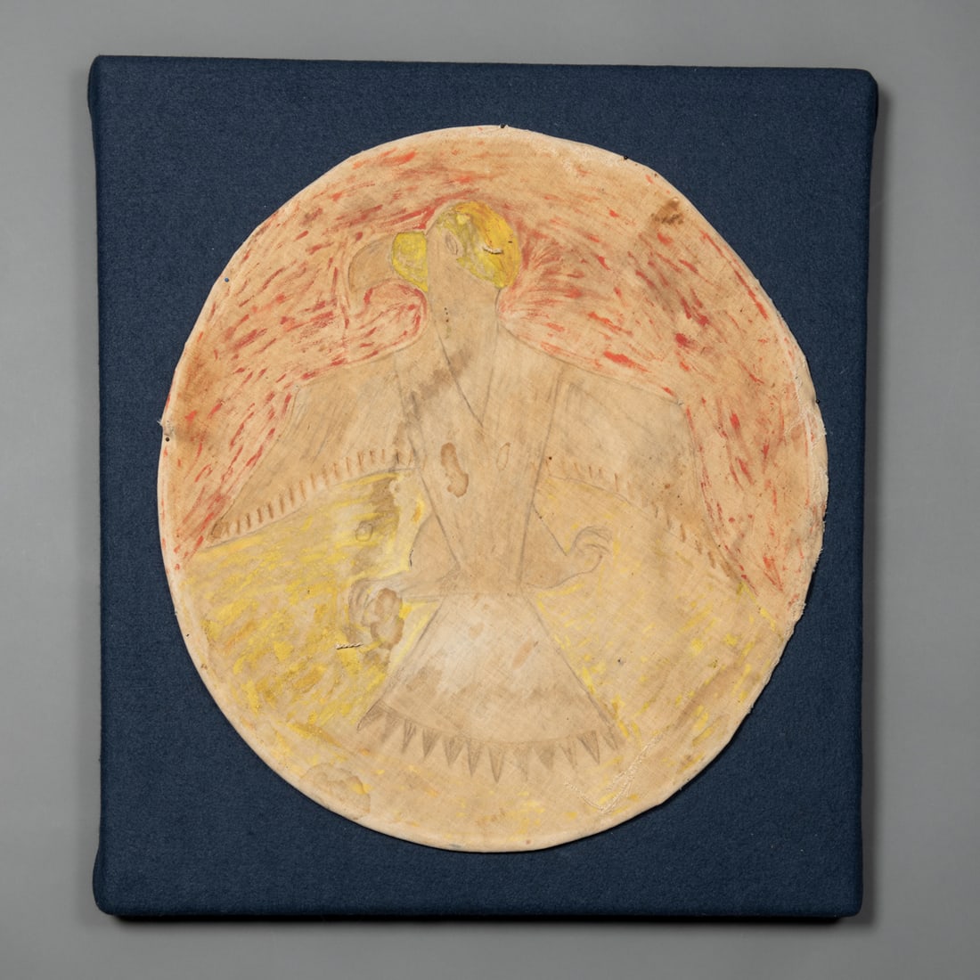 A Northern Plains Arapaho shield hide cover (1 of 3)