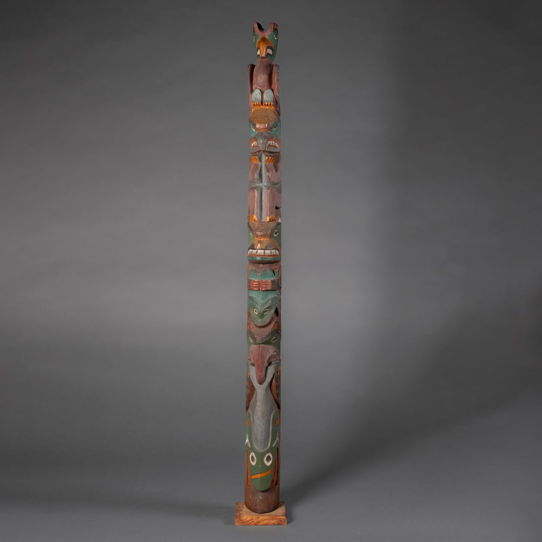 A Southern Northwest Coast polychrome totem pole (1 of 5)
