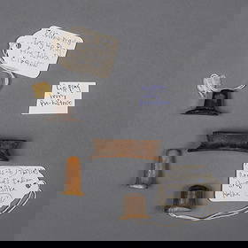 Four Eskimo labrets: Eskimo 19th century or earlier, lip plugs carved from ivory and wood, each of distinct form and coloration. Exhibiting fine polish and wear with brown patination. Tags attached indicating “Baromoff�