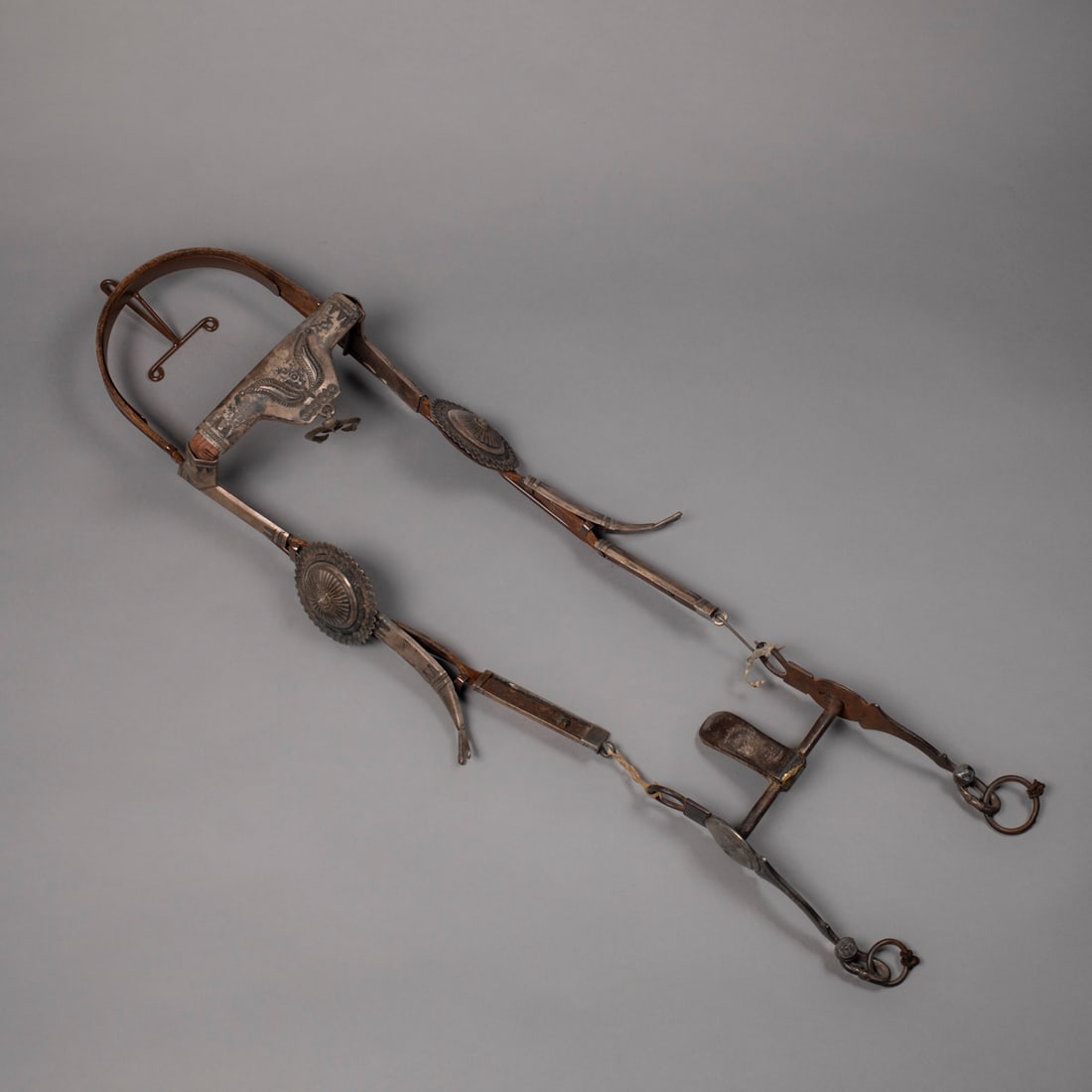 A Navajo (Diné) silver headstall (1 of 4)