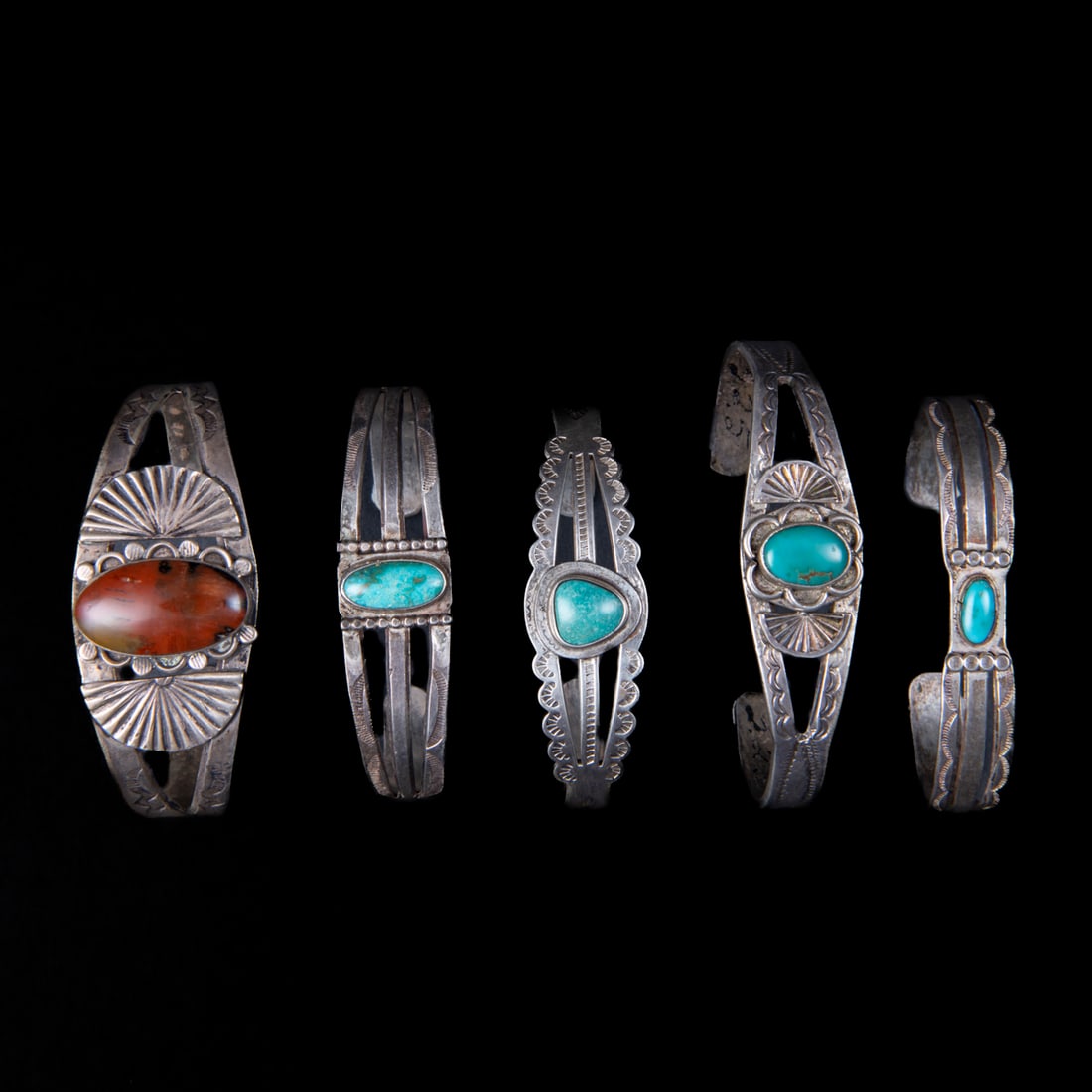Five Navajo (Diné) bracelets (1 of 3)